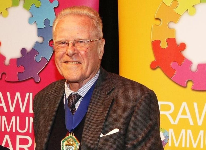 Lionel Barnard, pictured at the Crawley Community Awards, has represented Henfield