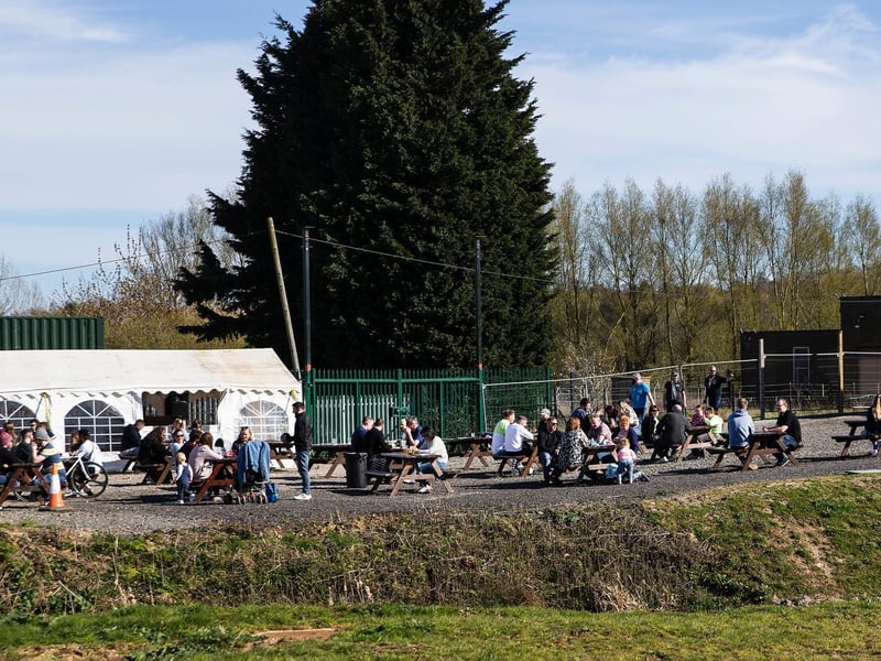 Duston Mill Beer Garden on Friday (April 16). Photo: Kirsty Edmonds
