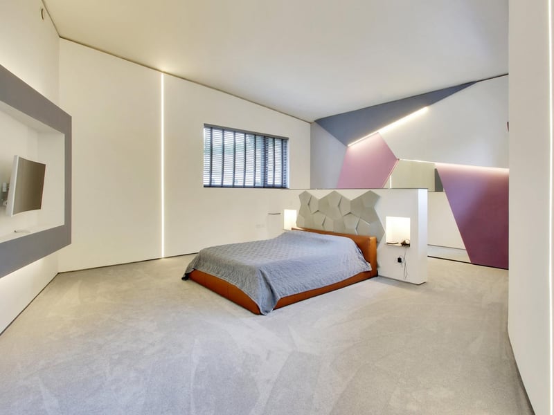 The master suite has a walk-in wardrobe, dressing area and en-suite bathroom