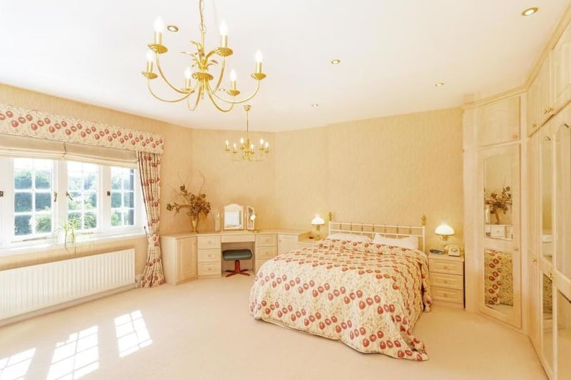 One of the double bedrooms in the Manor House in Radford Semele. Photo by Knight Frank