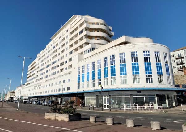 Two flats in Marine Court, St Leonards, will be auctioned off next month through Clive Emson Auctioneers. Photograph: Clive Emson Auctioneers