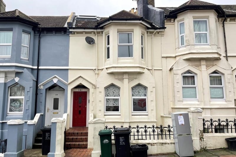 141 Elm Grove, Brighton: A five-bed terraced house arranged over four floors with rear garden. It is on offer with a freehold guide price of £420,000 to £425,000 and vacant possession
