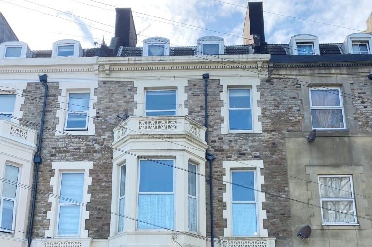 51 Church Road, St Leonards: A mid-terrace property arranged as five self-contained flats over five storeys. It has a freehold guide price of £350,000 plus and part vacant possession. Two of the flats have been sold on long leases, two are let, one is vacant