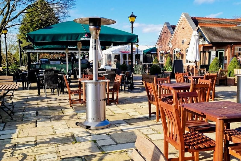 The Brampton Halt has a picturesque al fresco area, perfect for dining out in the sun  - they also have a barbecue set up so you can enjoy some scrumptious BBQ food in the summer!