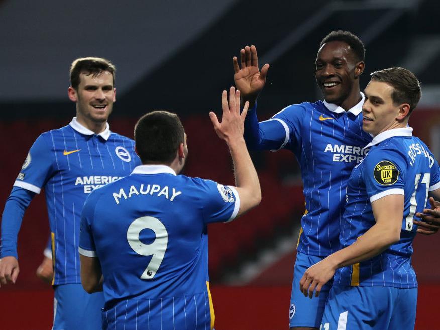 Brighton's Danny Welbeck will be assessed ahead of kick-off at Bramall Lane today