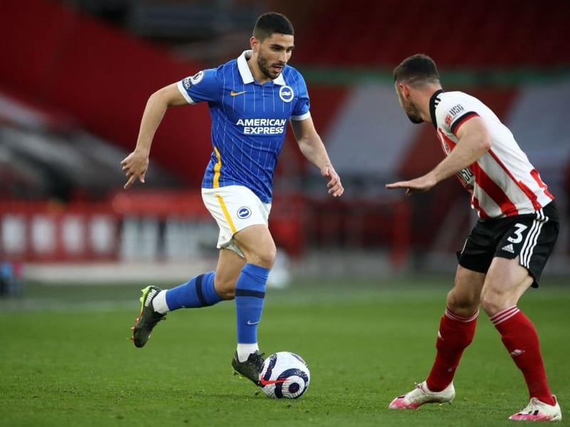 Had an early chance after Bissouma drove forward but his effort was well saved by Ramsdale and looked frustrated after that. Ramsdale denied him again after the break and then the Frenchman fired over from very close range from Jahanbakhsh's cross