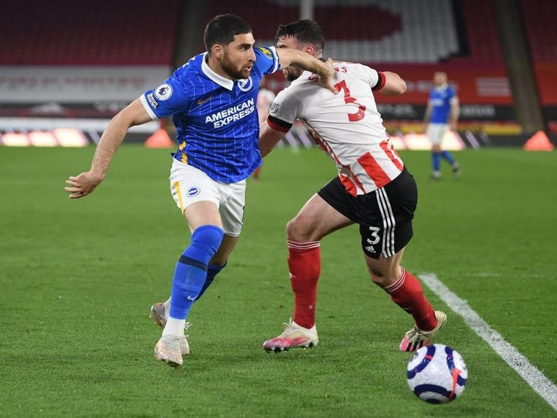Very lively down the right when he came on and looked the most likely of all the Albion attackers to find a way through the Sheffield United defence. Fine cross to set up Welbeck's headed chance and also flashed a left footed effort over the bar