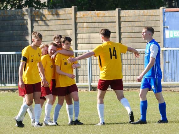 Action and goal celebrations from the 2-2 draw between Shoreham and Storrington / Pictures: Steve Robards