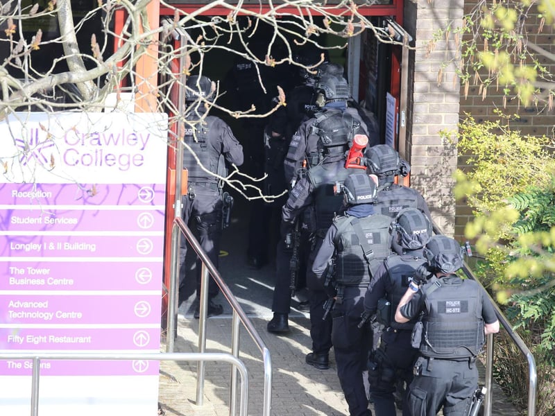 Police at Crawley College