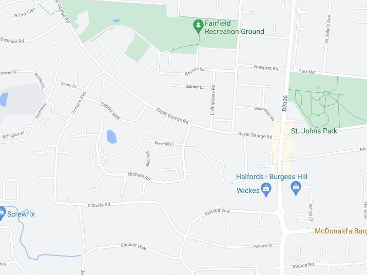 The fourth biggest price hike was in Burgess Hill West where the average price rose to £350,050, up by 3.6 per cent on the year to September 2019. Overall, 105 houses changed hands here between October 2019 and September 2020, a drop of 10 per cent. Photo: Google
