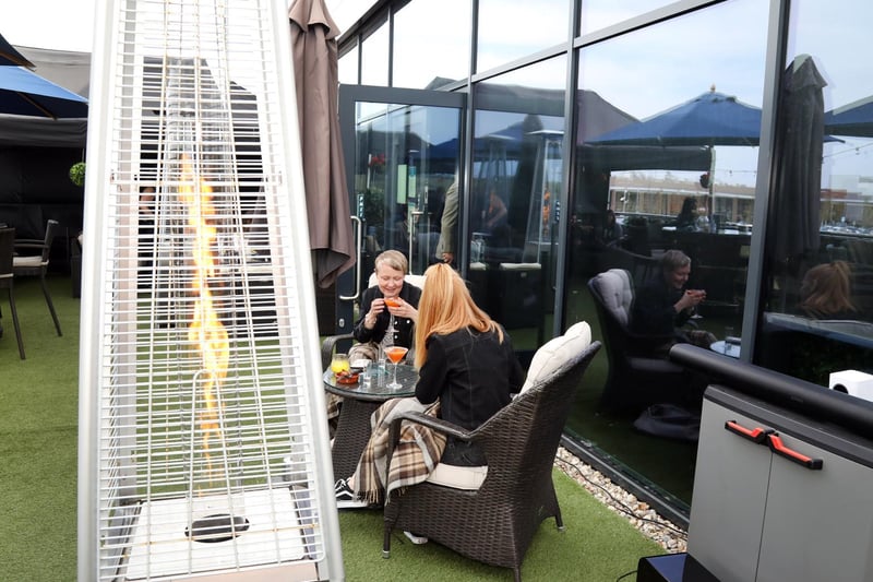 The Terrace has heaters as well as blankets for anyone feeling the cold