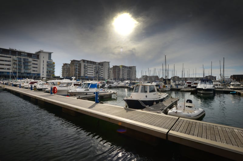 Sovereign Harbour saw one of the lowest rise in prices - 0.9% from £294,408 to £297,020