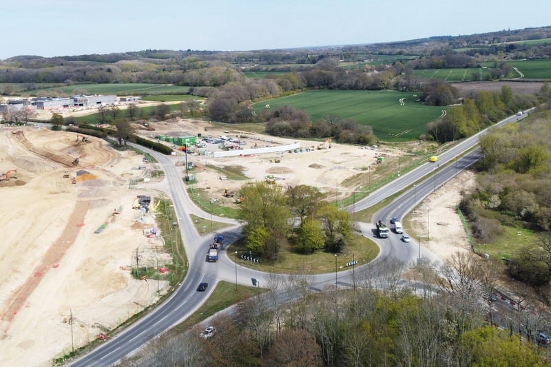 Changes to the A264 roundabout at the junction of Rusper Road