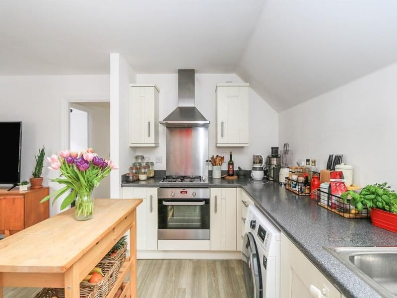 This detached three-bed, coach house has its own garden and garage and is on the market for 220,000.
Listed by: Connells