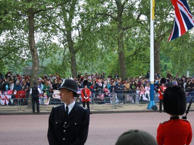 The streets were lined with thousands of fans who wanted to catch a glimpse of the couple. Photo: Yvonne McKeown.
