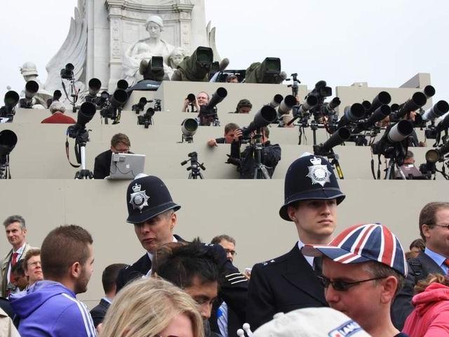 Yvonne added: "My favourite image from the day is of the pictures of the press and broadcasting stand behind us.
"It really shows how the world was watching, and still observes the Royal family keenly - there's so many comedic characters in it too - from the police men and the man in the Union Jack cap."
Photo: Yvonne McKeown