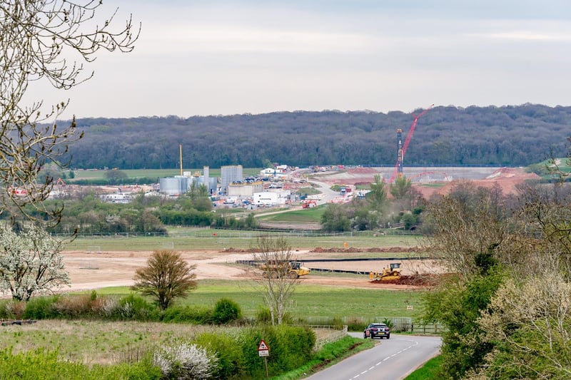 How the countryside towards Long Itchington looks in April 2021.