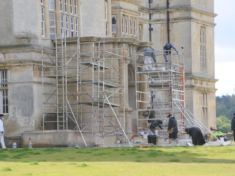 Filming for The Flash at Burghley House