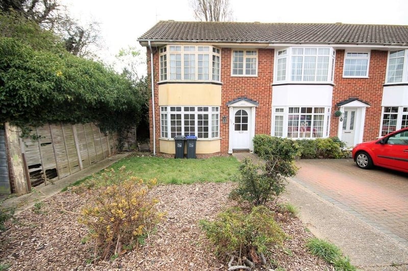 A three bed end-of-terrace house. Price: £300,000.