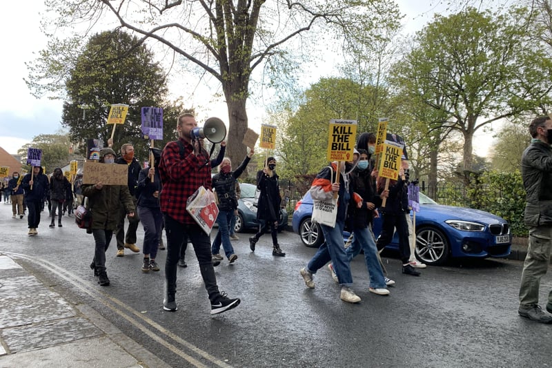 Kill the bill protests in Chichester May 1
