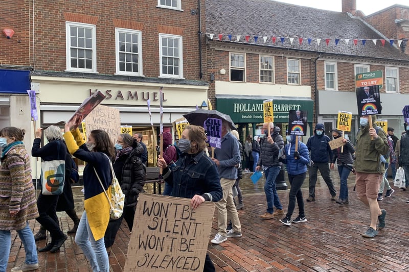 Kill the bill protest in Chichester. May 1.