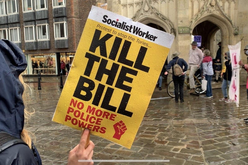 Kill the bill protest, Chichester. May 21