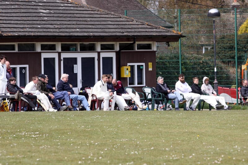 The crowd watch as Newick host Three Bridges seconds in the Sussex League T20 Cup / Picture; Ron Hill