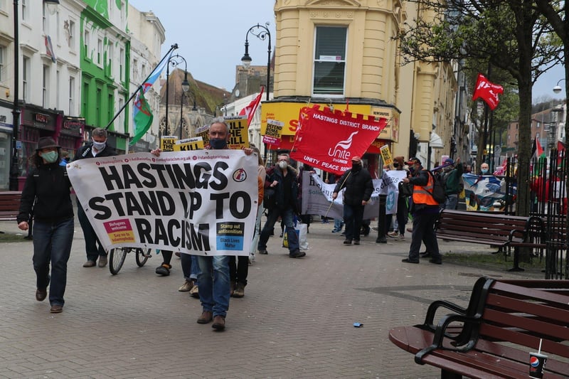 May Day March in Hastings. Photo by Roberts Photographic SUS-210205-085057001