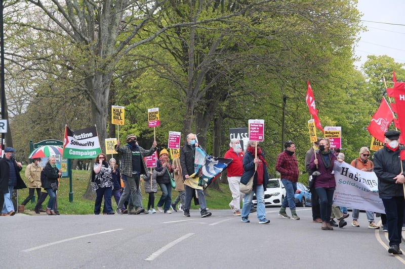 May Day March in Hastings. Photo by Roberts Photographic SUS-210205-085107001