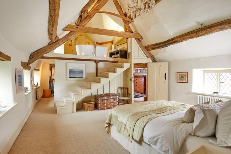 Main bedroom at the Manor House in Sibford Gower near Banbury (Image from Rightmove)