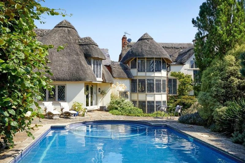 Heated swimming pool at the Manor House in Sibford Gower near Banbury (Image from Rightmove)