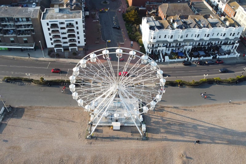 Stunning drone photos show the Worthing Wheel. Photo: Eddie Mitchell