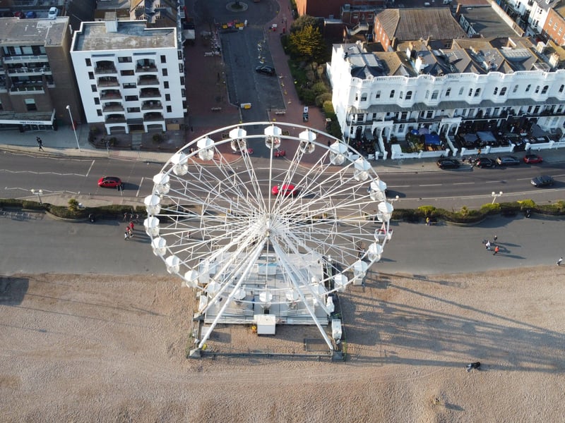 Stunning drone photos show the Worthing Wheel. Photo: Eddie Mitchell