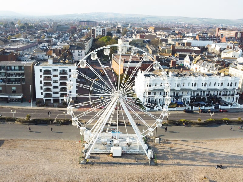 Stunning drone photos show the Worthing Wheel. Photo: Eddie Mitchell