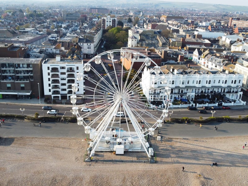 Stunning drone photos show the Worthing Wheel. Photo: Eddie Mitchell