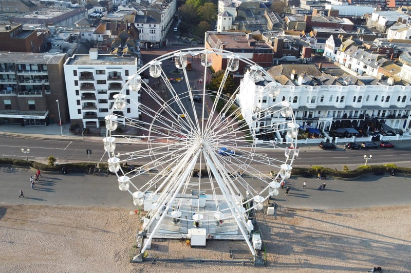 Stunning drone photos show the Worthing Wheel. Photo: Eddie Mitchell