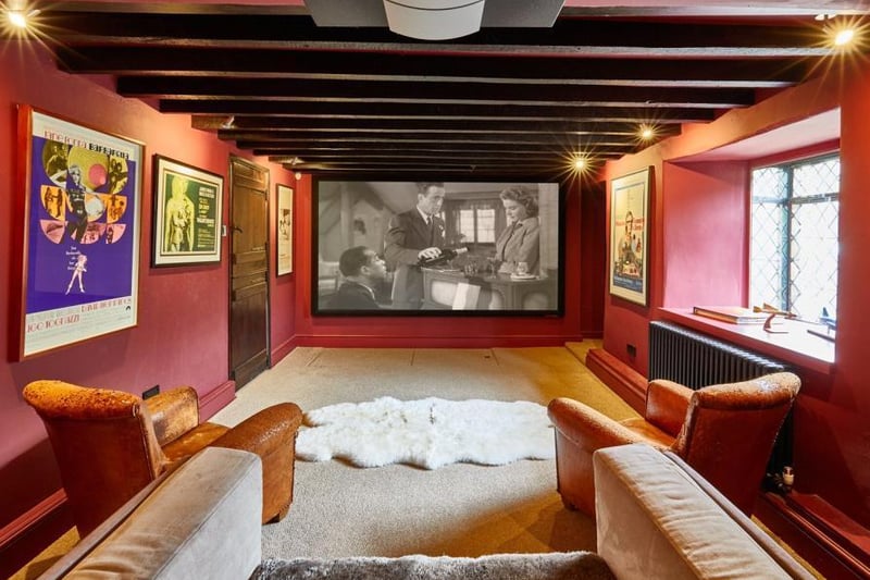Cinema room at the Manor House in Sibford Gower near Banbury (Image from Rightmove)
