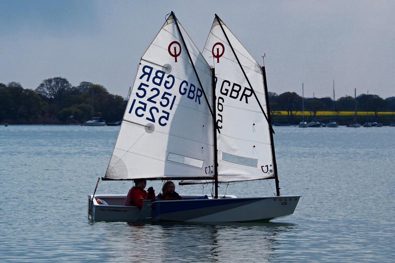 Action from the Optimist open at Chichester Yacht Club