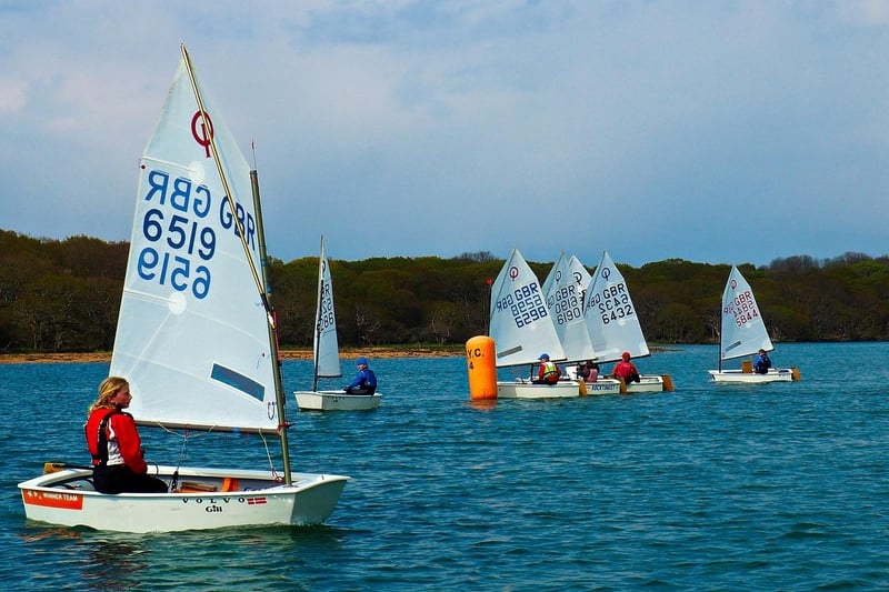Action from the Optimist open at Chichester Yacht Club