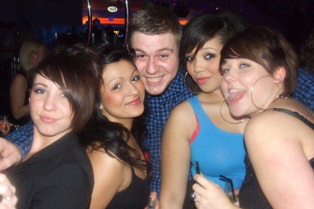 Friends enjoying a night out in 2010
