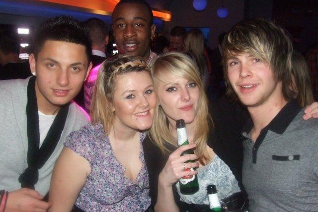 Enjoying a drink on a night out in 2010