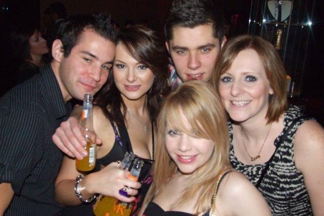 Friends enjoying a night out in 2010