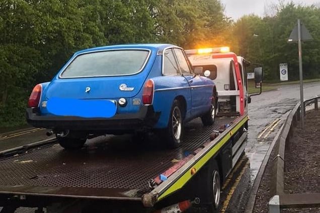 The Blue MG was stopped in Warwick. OPU Warwickshire said: "The driver had no driving licence after the DVLA had revoked it on medical grounds. The driver was fully aware his licence had been revoked so the vehicle has been seized and driver reported for the offence of driving other than in accordance with a licence."