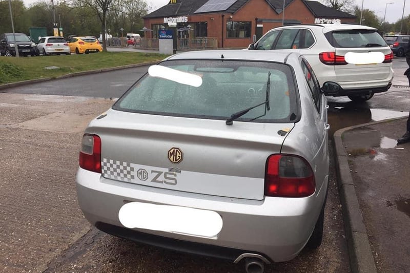 OPU stopped the silver MG on the A45 near Frankton. The driver was illegally using trade plates and had no valid insurance.