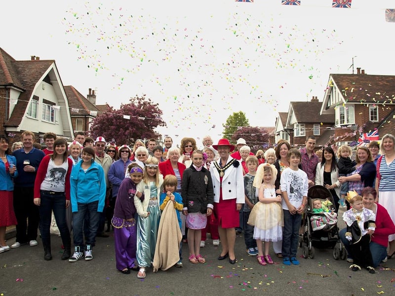 Drummond Road in Skegness coming to a standstill for one of the area’s royal wedding street parties.