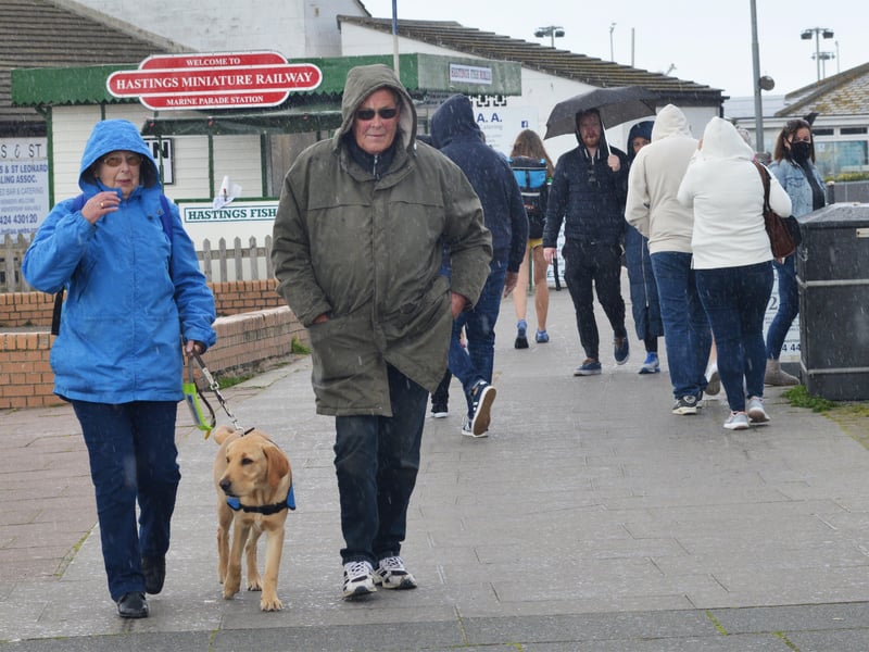 Hastings seafront pictured on 2/5/21 during the first bank holiday of the year after lockdown. SUS-210205-141910001