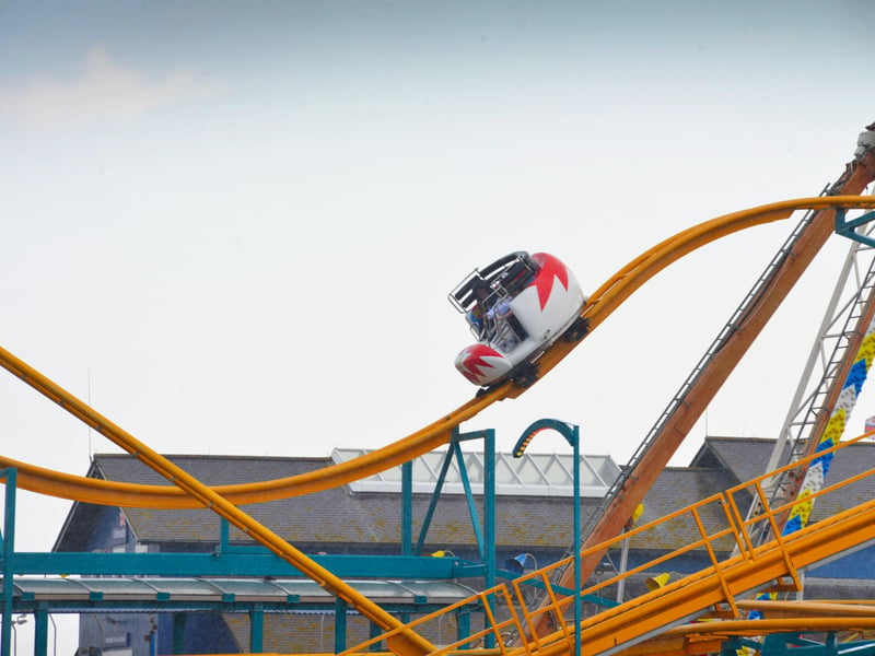 Hastings seafront pictured on 2/5/21 during the first bank holiday of the year after lockdown.
Flamingo Park's new roller coaster. SUS-210205-141923001