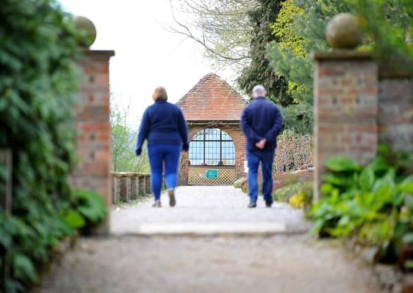 Visitors in the gardens of Standen, East Grinstead. Photograph: Steve Robards/ SR2104291 (31)