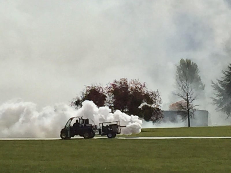 Filming for The Flash at Burghley House