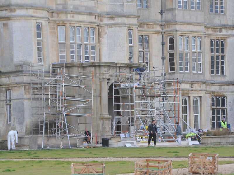 Filming for The Flash at Burghley House